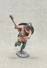 Миниатюра из олова Викинг с двуручным топором, 54 мм, Студия Большой полк - фото