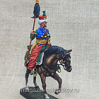 Миниатюра из олова Мамелюк императорской гвардии с бунчуком, 54 мм, Студия Большой полк (ИЛ2384.12.03.54) (ИЛ2384.12.03.54)