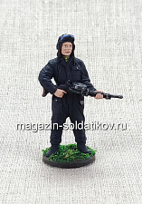 Танкист, стрелок-радист с пулемётом ДТ. 1943-45 гг., 54 мм - фото