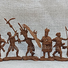 Солдатики из мягкого резиноподобного пластика Набор №30 «Черепаха" - серии "Донгшон / Ванланг» (6 фигур, коричневый) 1/32 ЧЕЛОВЕЧЕК