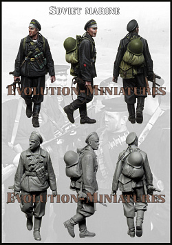 Сборная фигура из смолы ЕМ 35258 Советский морпех, 1:35, Evolution (ЕМ-35258) (ЕМ-35258)