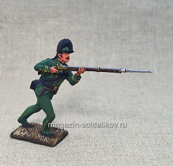 Миниатюра в росписи Русский егерь в атаке, 54 мм, Студия Большой полк (ИЛ2366.11.01.54) (ИЛ2366.11.01.54)