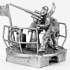 Миниатюра из олова 604 РТ Расчет зенитного орудия (основная версия) 54 мм, Ратник (604-РТ) (604-РТ)