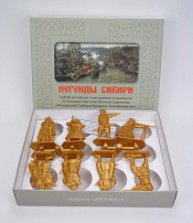 Солдатики из пластика Легенды сибири №1 (н 8 шт, цвет-золото), 52мм, Горыныч пласт - фото