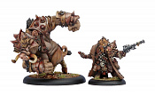 PIP 75017 Minion Lesser Farrow Warlock and Warbeast BOX Warmachine. Wargames (игровая миниатюра) - фото