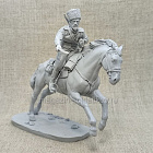Сборная миниатюра из смолы Казак на коне №1 РИА, Первая мировая война, 75мм, Shot Mini (RIA-K-1) (RIA-K-1)