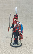 Миниатюра из олова Рядовой Павлоградского гусарского полка. Россия, 1810-14, 54 мм, Студия Большой полк - фото