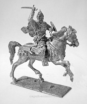 Миниатюра из металла Русский конный витязь с саблей, 54 мм, Магазин Солдатики - фото