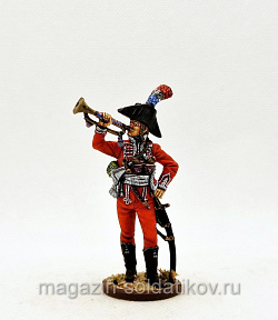 Миниатюра из олова Трубач полка дромадеров. Франция 1801-02 гг. 54 мм,Студия Большой полк