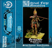 C-75-030 Grenadier 44th Regiment of Foot, English army, 18th, 75 mm (1:24) Medieval Forge Miniatures