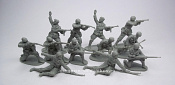 Солдатики из пластика Italians 12 figures in 6 poses (gray), 1:32 ClassicToySoldiers - фото