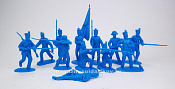 Солдатики из пластика Mexicans 1st series 12 figures in 9 poses (blue), 1:32 ClassicToySoldiers - фото