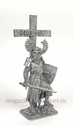 Миниатюра из олова 310. Тевтонский рыцарь, крестоносец, XIII в, 54 мм, EK Castings