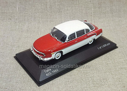 Tatra 603 1962 белый с красным 1:43, WhteBox (IXO) (Q307-149) (Q307-149)
