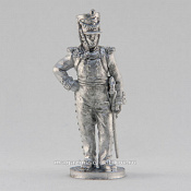 Сборная миниатюра из металла Артиллерийский офицер, 28 мм, Аванпост - фото