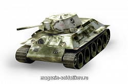 Сборная модель из картона. Серия: Бронетехника. М: 1/35. Танк Т-34 обр.1941 г. (белый) Умбум (199 01) (199 01)