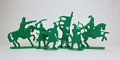 Солдатики из пластика Казахское ханство (без упаковки, 6 шт, зеленый) 52 мм, История в фигурках - фото
