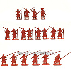 Солдатики из пластика Полк иноземного строя №2 (18 шт., терракотовый) 1:32, Уфимский солдатик (пл014-ТЕР) (пл014-ТЕР)