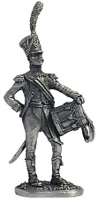Миниатюра из металла 051. Барабанщик карабинеров легкой пехоты, Франция 1809-1814 гг. EK Castings - фото