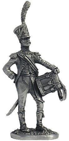 Миниатюра из металла 051. Барабанщик карабинеров легкой пехоты, Франция 1809-1814 гг. EK Castings