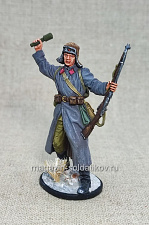 Миниатюра из олова Красноармеец РККА 1941 год, 54 мм, Студия Большой полк - фото