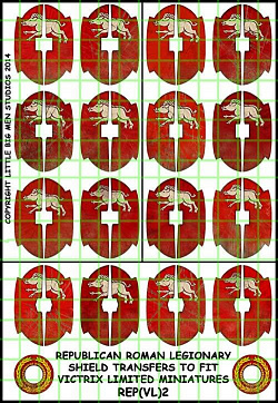 Republican Roman Legionary shield transfers, Victrix (REP(VL)2) (REP(VL)2)