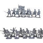 Солдатики из пластика Игровой состав набора: Пехота армии Карла XII (8+12 шт, серый) 52 мм, Солдатики ЛАД