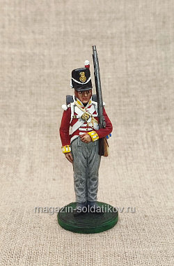 Миниатюра из олова Британский пехотинец 1815 г., 54 мм, Студия Большой полк (ИЛ1764.12.04.54) (ИЛ1764.12.04.54)