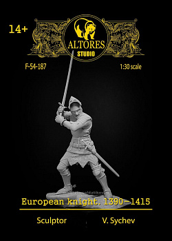 Сборные фигуры из смолы Европейский рыцарь 1390-1415 гг. 54 мм, Altores Studio