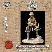B-54-007 European crossbowman 15th c. 54 mm Medieval Forge Miniatures