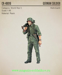 Сборная миниатюра из смолы CR 48016 Немецкий солдат, Вторая мировая война 1:48, Corsar Rex