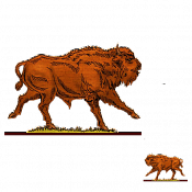 Волшебная фанера Зубры,телята, Зубр 5, Воины и битвы - фото