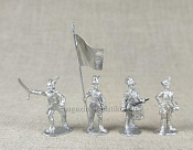 L110 Польские повстанцы Набор №1, Комгруппа (4 фигурки), 28 мм, Figures from Leon
