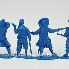 Солдатики из мягкого резиноподобного пластика Пираты (набор из 6 фигур, синий пластик), 1:32, Солдатики Публия