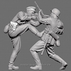 Сборная фигура из смолы Схватка сержанта РККА с солдатом Вермахта. 1941-42 г., 1:35, SOGA miniatures (SM 3012) (SM 3012)
