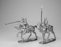 Сборные фигуры из металла Польская кавалерия XVII века, набор №4 (2 фигуры) 28 мм, Figures from Leon