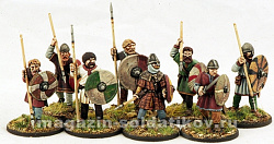 Сборные фигуры из металла Набор миниатюр Anglo-Saxon Ceorls (Warriors) 28 мм, Gripping Beast (SAGA)