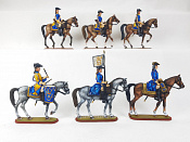 МСПОШ1014 Упландский кавалерийский полк на параде, Армия Карла XII, XVIII век, 1:32