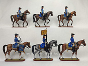 МСПОШ1019 Шведская кавалерия на параде, Армия Карла XII, XVIII век, 1:32