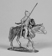 Сборная фигура из металла Конный дружинник с копьем XIII в., 28 мм, Figures from Leon - фото