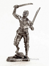 Миниатюра из олова Пират, XVII-XVIII вв., 54 мм, Солдатики Публия - фото