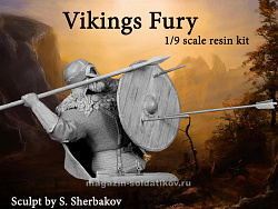 Сборная миниатюра из смолы Vikings Fury 1/9, Legion Miniatures