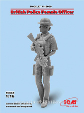 Сборная фигура из пластика Офицер Британской полиции 1:16 ICM - фото