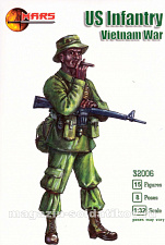 Солдатики из пластика Американская пехота (война во Вьетнаме) 1/32, Mars - фото