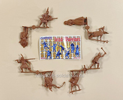 Солдатики из пластика Набор «Инки» (коричневый цвет), 1/32 Инженеръ Басевичъ для Chintoys (CHT016Кор) (CHT016Кор)