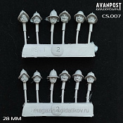 Головы пехоты Тридцатилетней войны, набор 03, 28 мм, Аванпост - фото