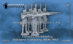 Сборная миниатюра из смолы Французская линейная пехота: вольтижерская рота 28 мм, Аванпост