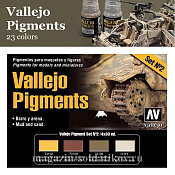 Набор сухих пигментов - Грязь, песок, 4 цвета. Vallejo - фото