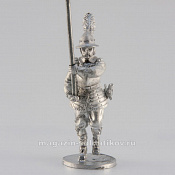 Сборная миниатюра из металла Пикинёр,идущий 28 мм, Аванпост - фото
