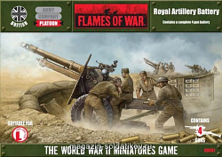 Сборная модель из пластика Royal Artilley Battery (25pdr) (15мм ) Flames of War